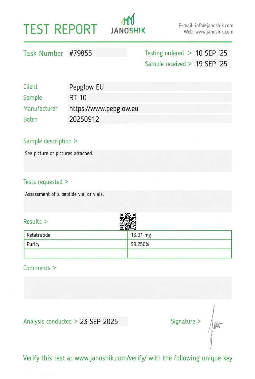 COA — Retatrutide 10mg